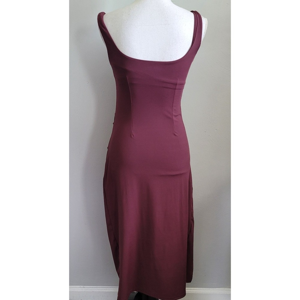 HALARA Dress Size SMALL SoftlyZero Airy Midi Square Neck Corset Split Fig - Picture 3 of 16